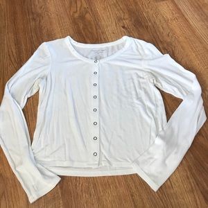 American Eagle white button down basic top